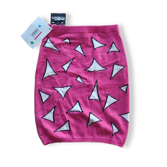 Jeremy Scott Ren and Stimpy extremely rare runway model pink knit 2 pc set 4/6US - Picture 10 of 15